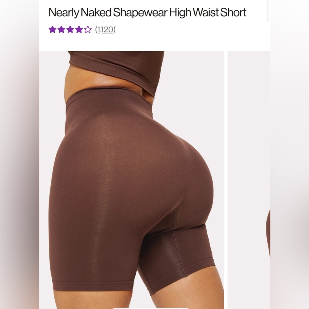NWT Nearly naked shape-wear shorts yitty Sz xs/s